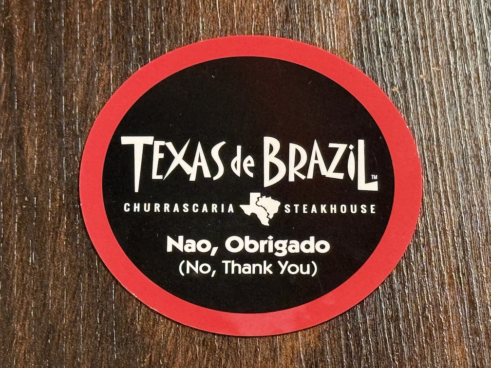 Texas De Brazil レッドのフダ